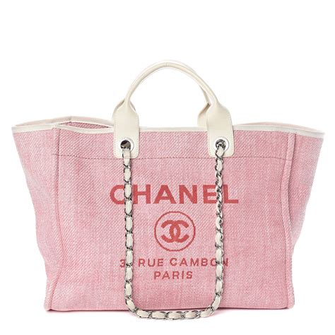 chanel pink deauville bag|chanel canvas large deauville tote.